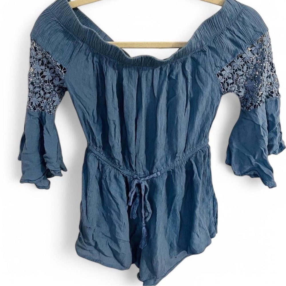 Blush Off-Shoulder Romper